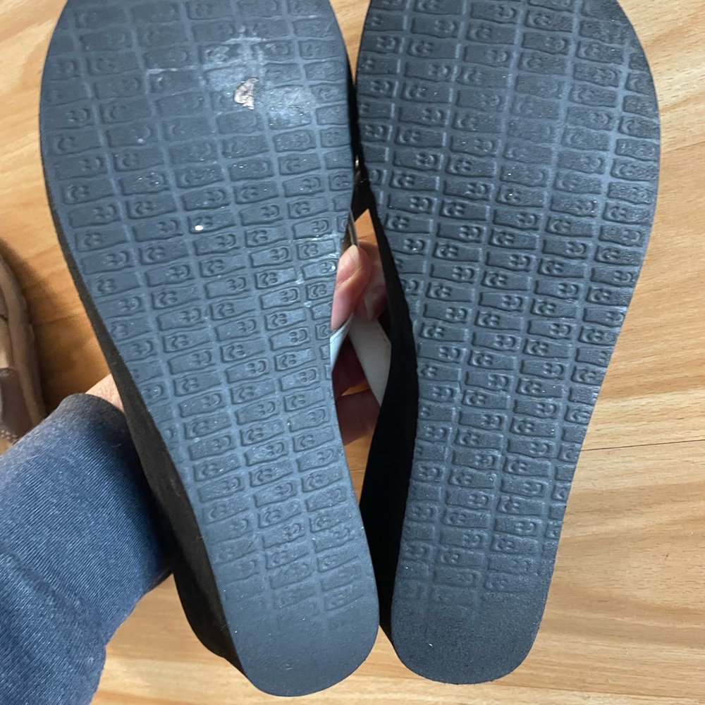 Ladies Sanuk Yoga Mat Wedge Flip Flops - Sz 8 - Picture 7 of 9